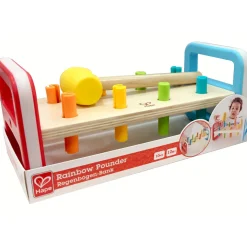 Flat River Group Hape Rainbow Pounder – Colorful Wooden Hammering Bench Toy* Preschool Education Toys & Activities
