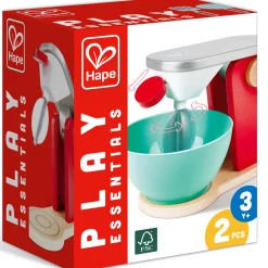Flat River Group Hape Red Wooden Mix & Bake Set - Whirl & Twirl Blender Toy* Kitchens & Play Food|Dress Up