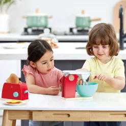 Flat River Group Hape Red Wooden Mix & Bake Set - Whirl & Twirl Blender Toy* Kitchens & Play Food|Dress Up
