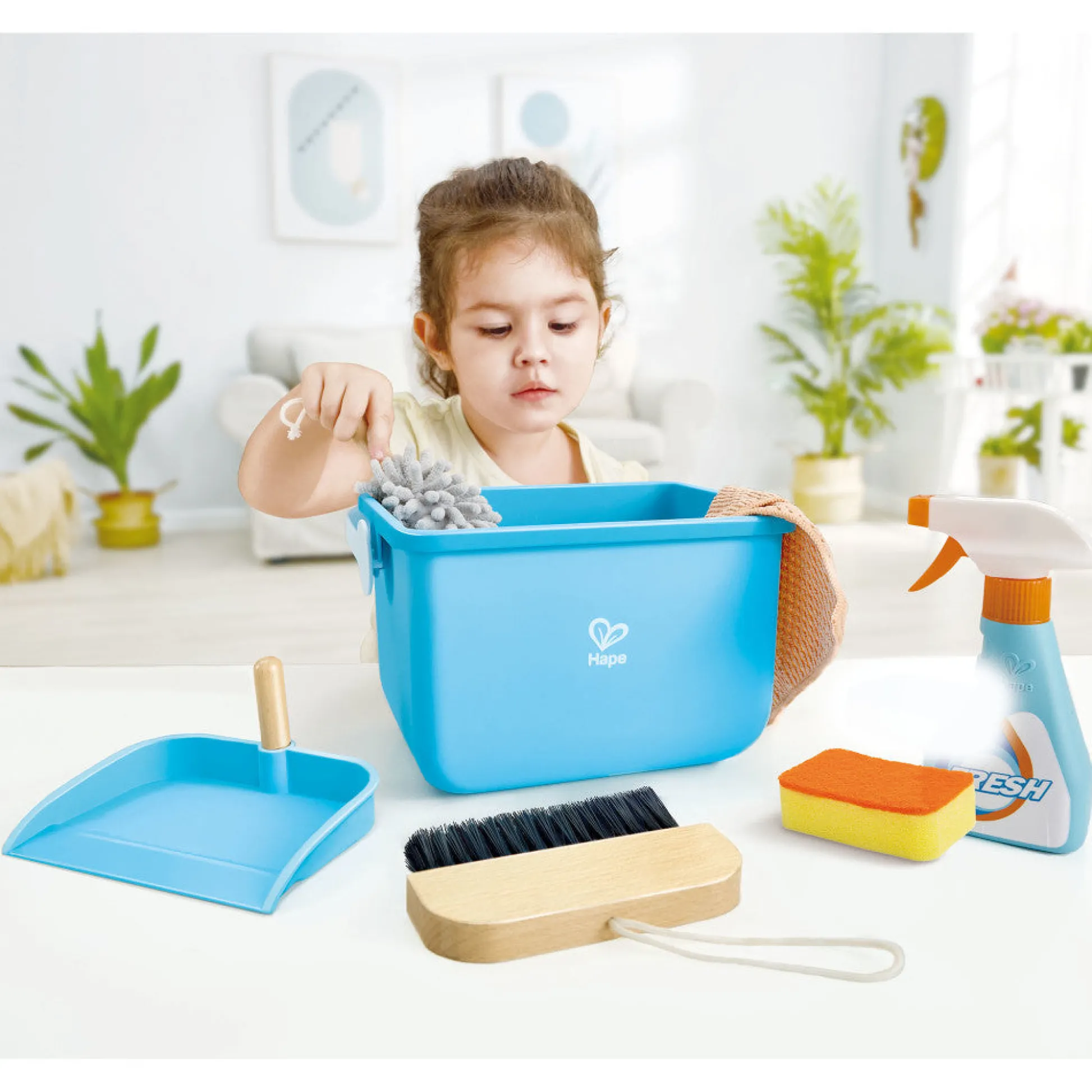 Flat River Group Hape Scoot-Around Clean Up Bucket Set – 7-Piece Playset* Tools & Workshops|Dress Up