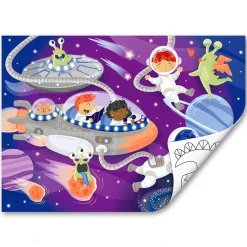 Flat River Group Hape Space Friends 48pc Double-Sided Coloring Jigsaw Puzzle* Puzzles