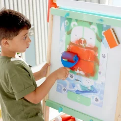 Flat River Group Hape Sponge Painting Fun 24pc Art Set with Stencils and Rollers* Drawing, Color & Painting