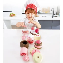 Flat River Group Hape Strawberry Dessert Delight Playset - Pretty in Pink* Kitchens & Play Food|Dress Up
