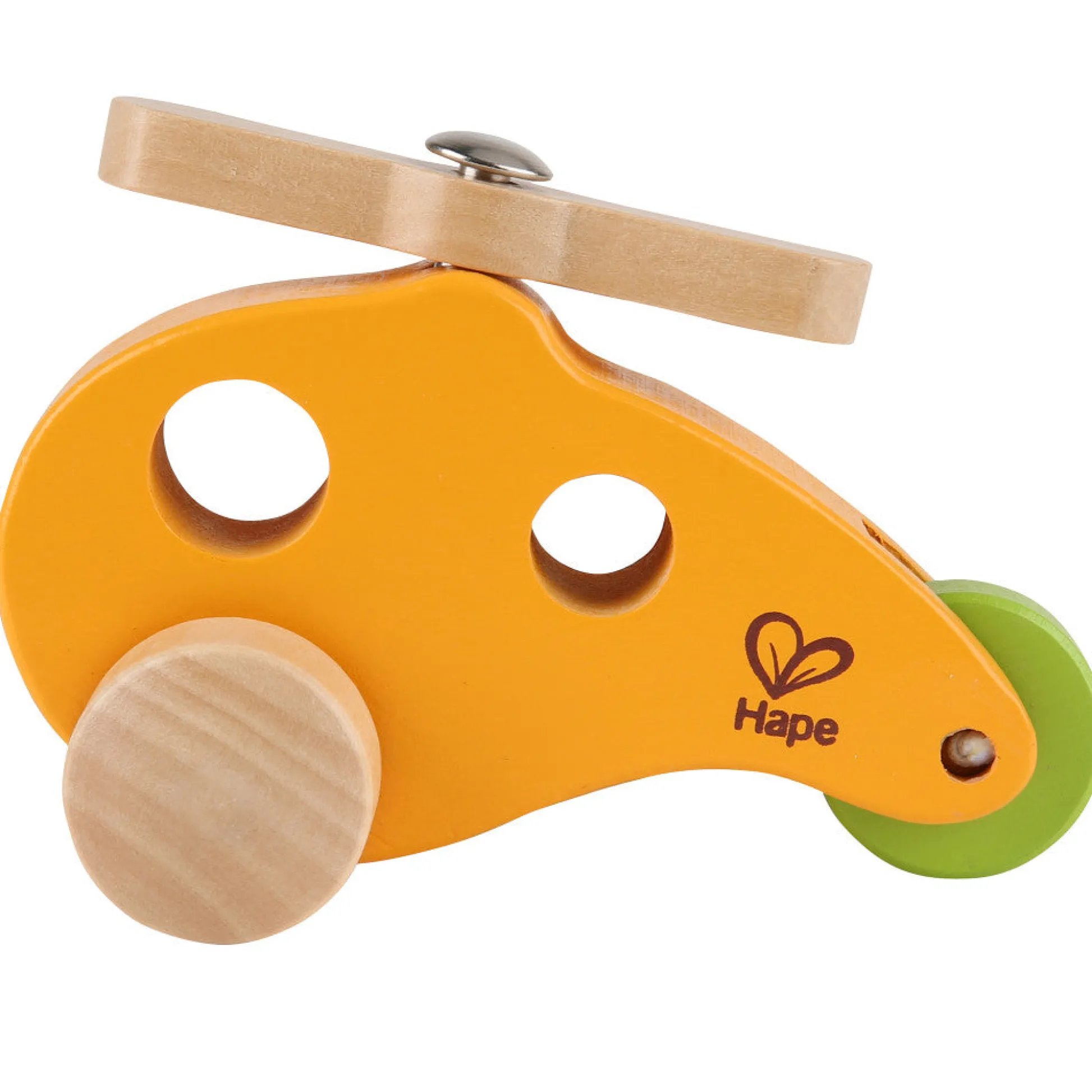 Flat River Group Hape Sunny Yellow Little Copter - Wooden Toy Helicopter for Toddlers* Preschool Education Toys & Activities|Preschool Vehicles
