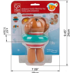 Flat River Group Hape Swimmer Teddy Wind-Up Toy for Bath Time Fun, Ages 1+* Bath Toys