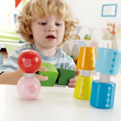 Flat River Group Hape Twist & Turnables - Colorful Wooden Shapes Blocks* Preschool Education Toys & Activities|Preschool Building Sets & Blocks