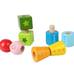 Flat River Group Hape Twist & Turnables - Colorful Wooden Shapes Blocks* Preschool Education Toys & Activities|Preschool Building Sets & Blocks