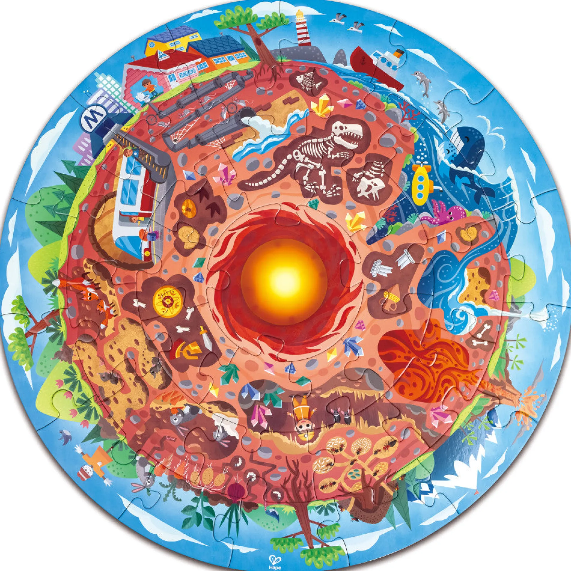 Flat River Group Hape Underground World Exploration Floor Puzzle - 36pc* Puzzles