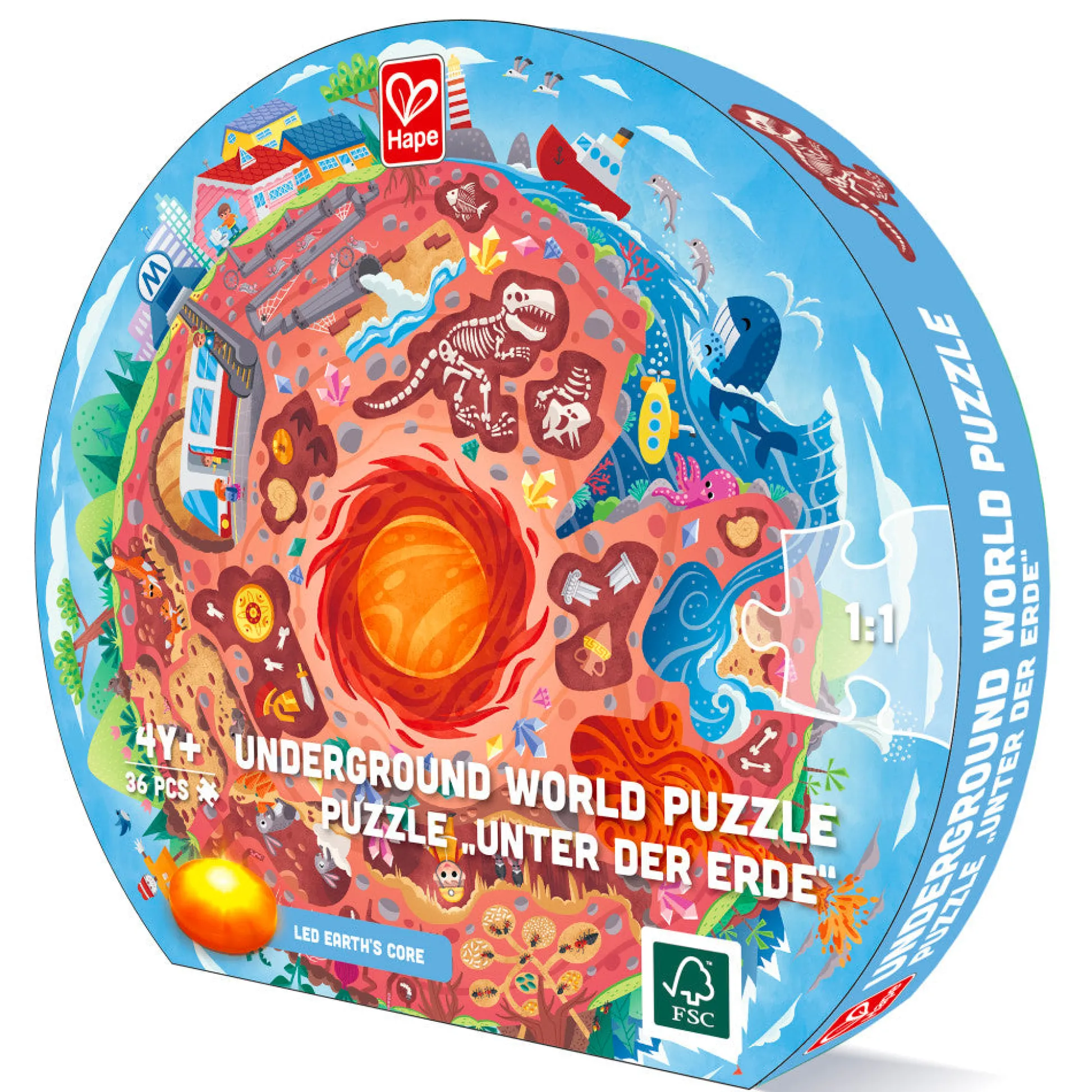 Flat River Group Hape Underground World Exploration Floor Puzzle - 36pc* Puzzles