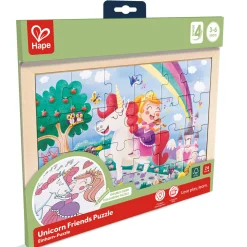 Flat River Group Hape Unicorn Friends 24pc Double-Sided Coloring Puzzle* Puzzles