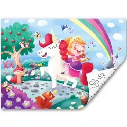Flat River Group Hape Unicorn Friends 24pc Double-Sided Coloring Puzzle* Puzzles