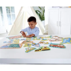 Flat River Group Hape Wheels & Wonders 15-Pack Mini Vehicle Puzzles* Toddler & Preschool Games & Puzzles|Puzzles