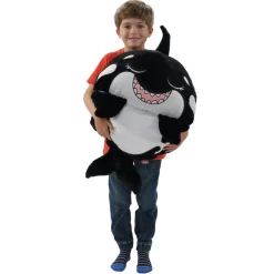 Flat River Group Happy Nappers 54 inch Ozzy The Black Shark 2-in-1 Plush Pillow and Sleepy Sack* Stuffed Animals|Stuffed Animals & Plush Toys