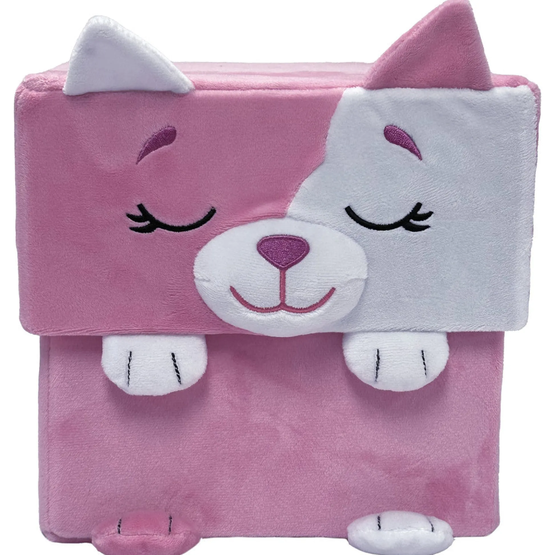 Flat River Group Happy Nappers Adorable Storables 15 inch Cat Plush - Pink & White* Stuffed Animals|Stuffed Animals & Plush Toys