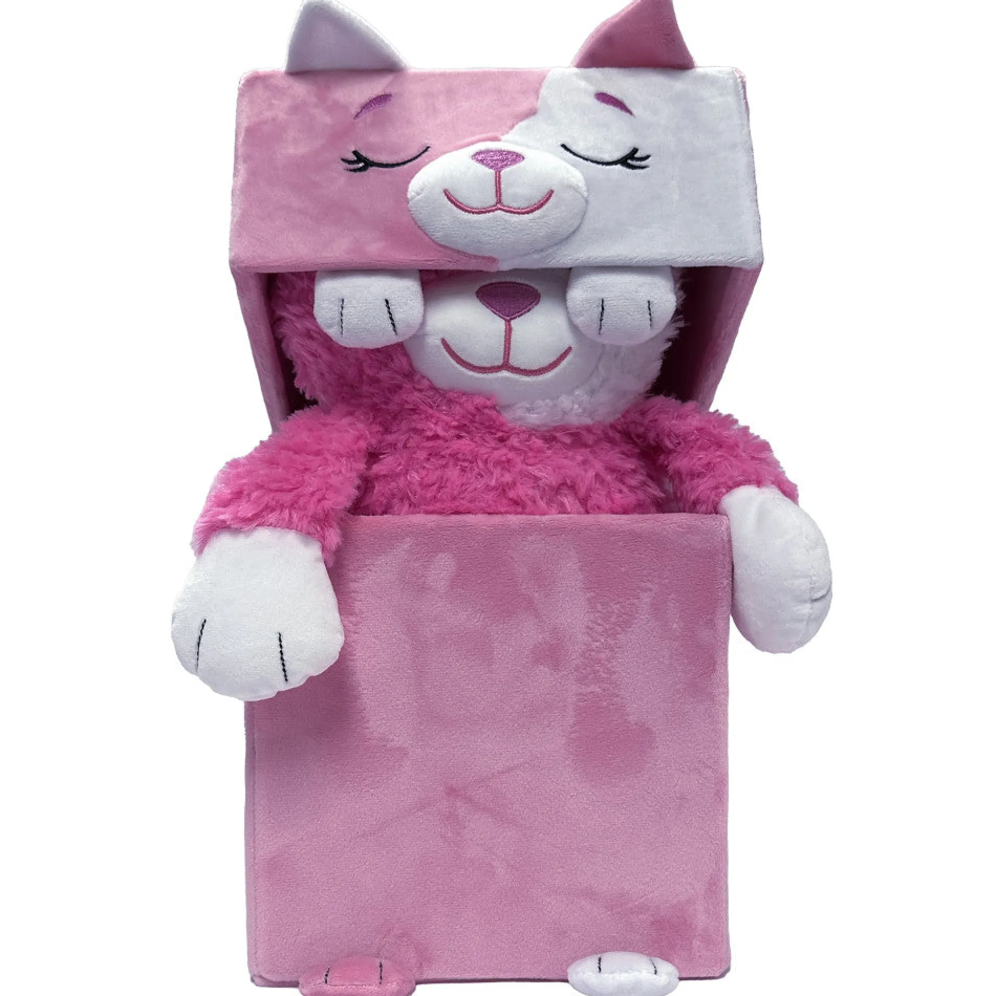 Flat River Group Happy Nappers Adorable Storables 15 inch Cat Plush - Pink & White* Stuffed Animals|Stuffed Animals & Plush Toys