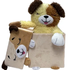 Flat River Group Happy Nappers Adorable Storables 15 inch Plush Dog - Tan & Brown* Stuffed Animals|Stuffed Animals & Plush Toys