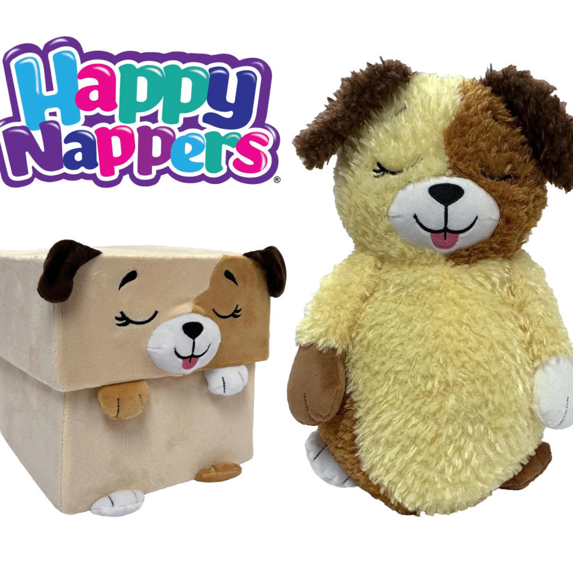 Flat River Group Happy Nappers Adorable Storables 15 inch Plush Dog - Tan & Brown* Stuffed Animals|Stuffed Animals & Plush Toys