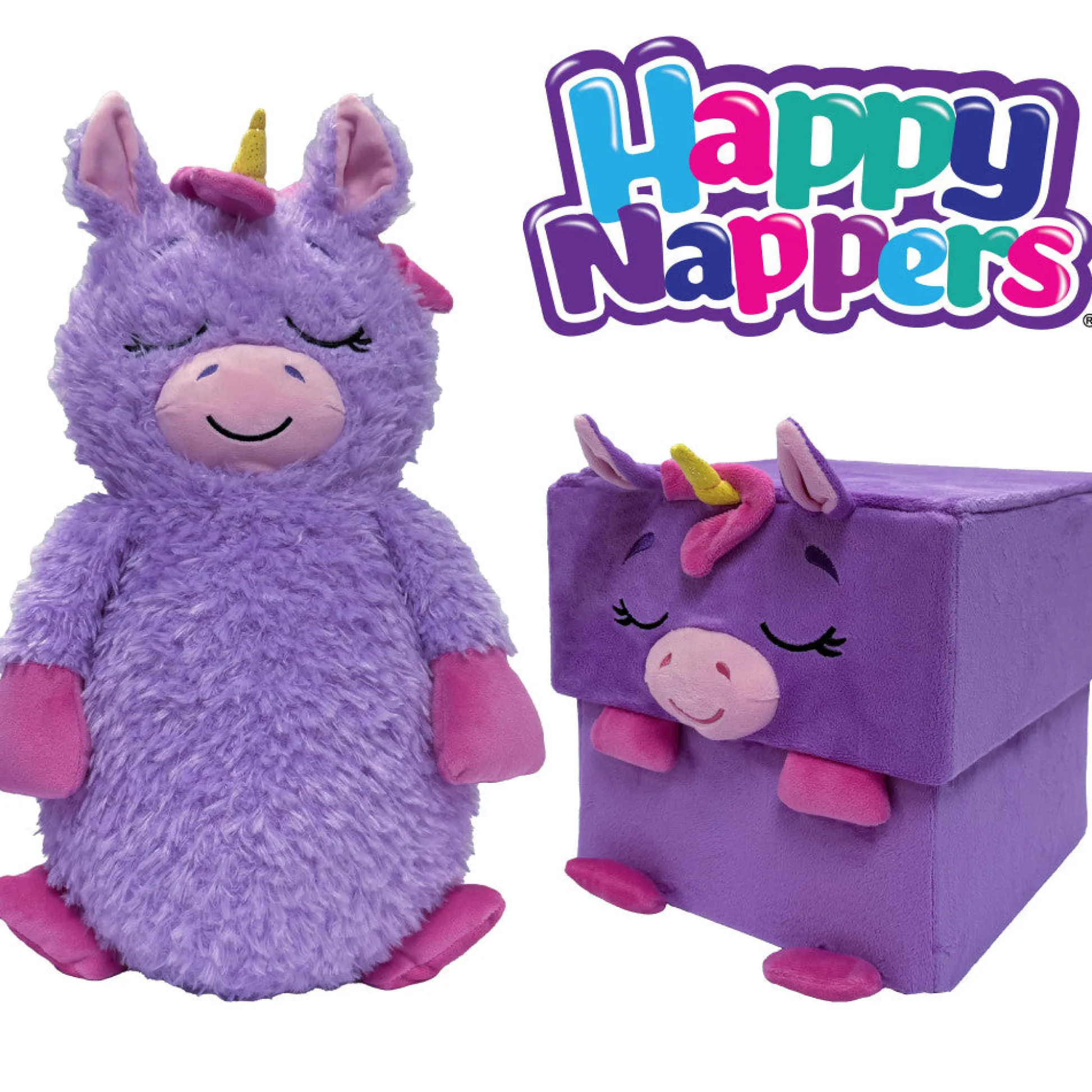 Flat River Group Happy Nappers Adorable Storables 15" Unicorn Plush - Purple & Pink* Stuffed Animals|Stuffed Animals & Plush Toys