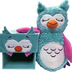 Flat River Group Happy Nappers Adorable Storables 15 inch Owl Plush - Teal & Pink* Stuffed Animals|Stuffed Animals & Plush Toys