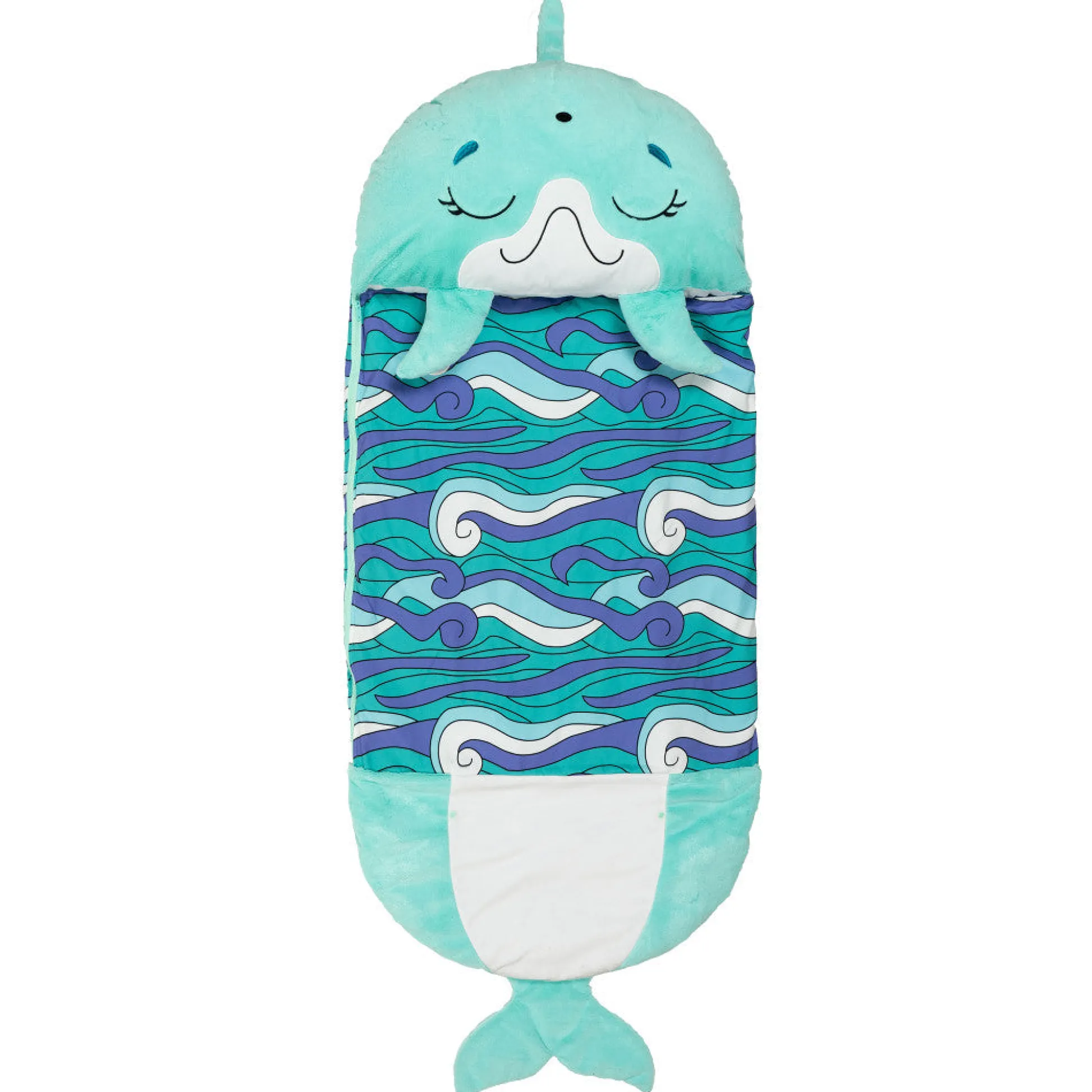 Flat River Group Happy Nappers Dolphin Disco 54 inch Plush Pillow & Sleepy Sack - Medium* Stuffed Animals|Stuffed Animals & Plush Toys