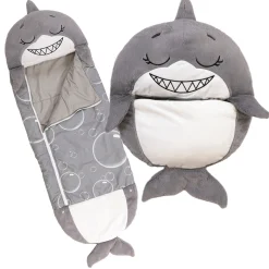 Flat River Group Happy Nappers Large 66 inch Grey Shark Pillow & Sleepy Sack - Kids 7+* Stuffed Animals|Stuffed Animals & Plush Toys