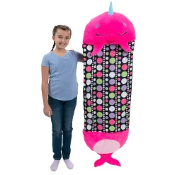 Flat River Group Happy Nappers Large 66 inch Plush Neil The Pink Narwhal - Kids 7+* Social & Emotional Skills|Stuffed Animals