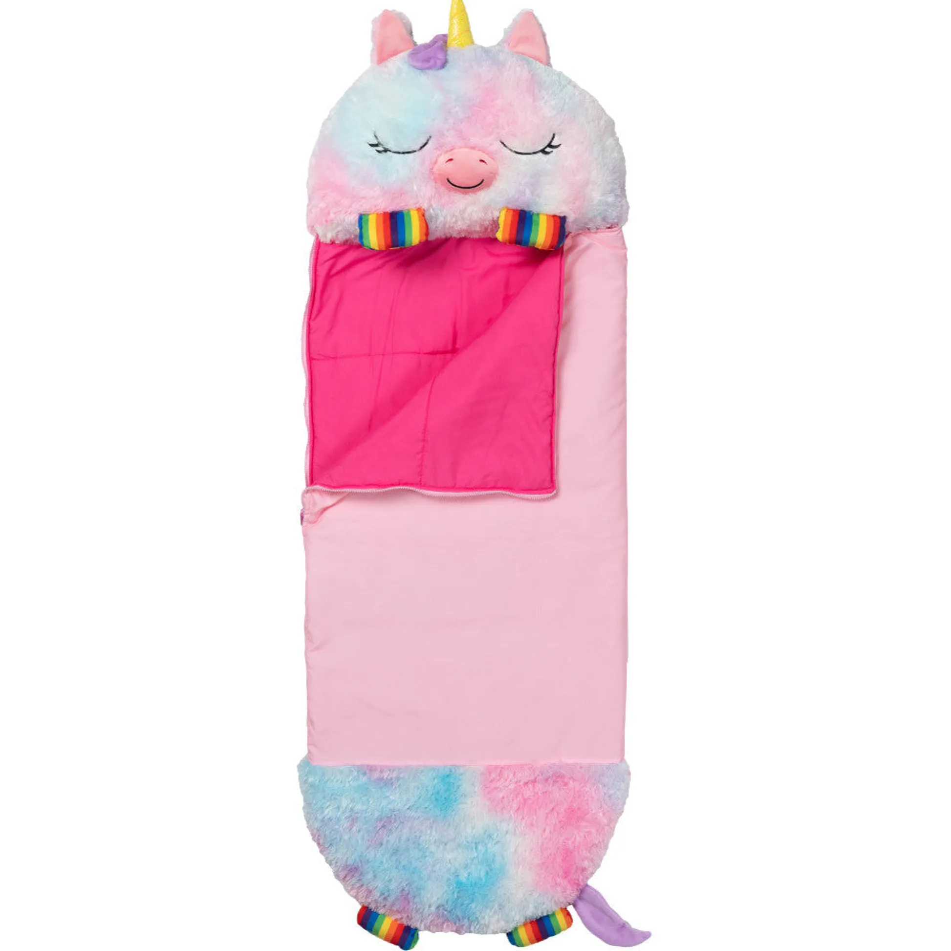 Flat River Group Happy Nappers Large 66 inch Rainbow Unicorn Sleepy Sack & Pillow for Kids 7+* Stuffed Animals|Stuffed Animals & Plush Toys
