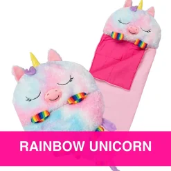 Flat River Group Happy Nappers Large 66 inch Rainbow Unicorn Sleepy Sack & Pillow for Kids 7+* Stuffed Animals|Stuffed Animals & Plush Toys