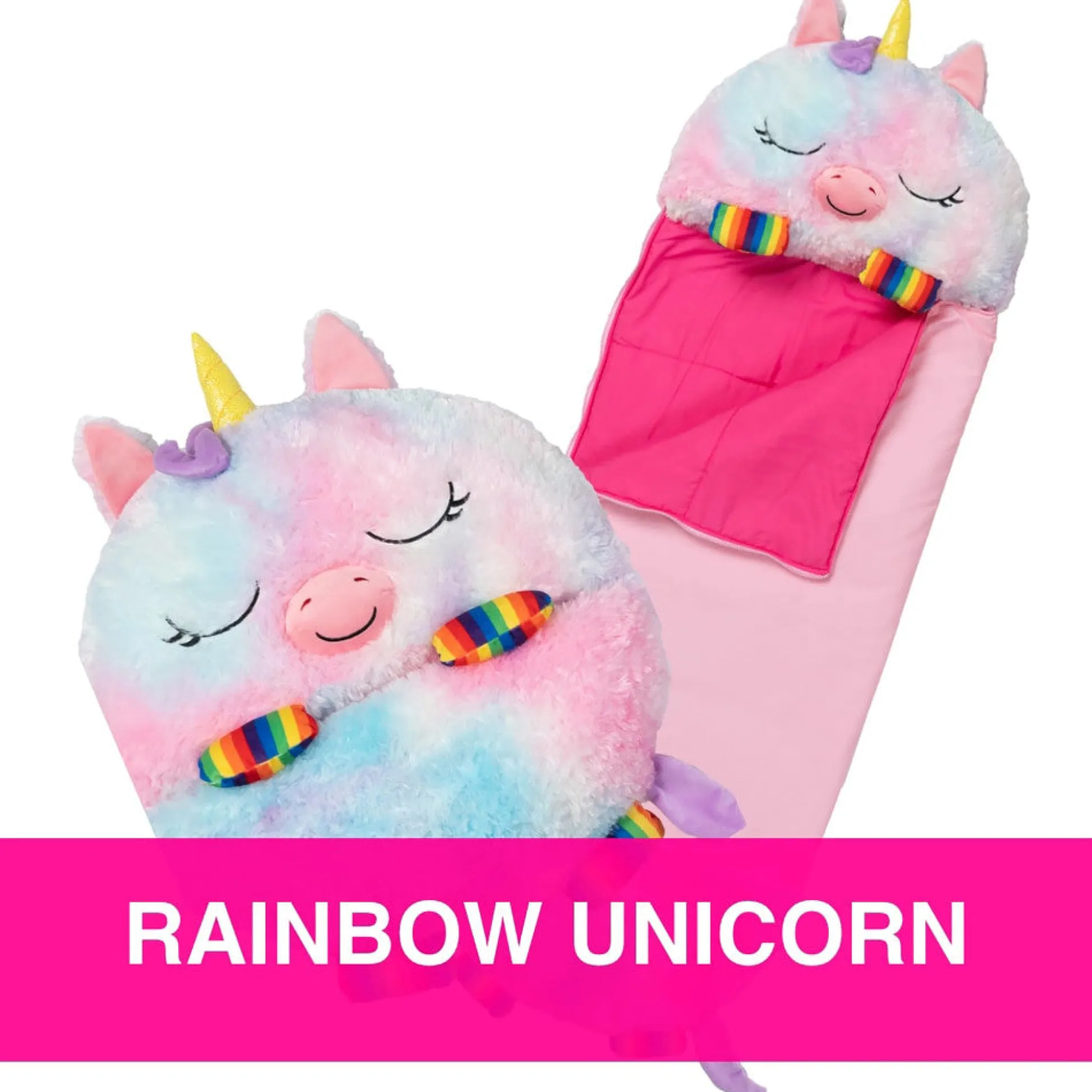 Flat River Group Happy Nappers Large 66 inch Rainbow Unicorn Sleepy Sack & Pillow for Kids 7+* Stuffed Animals|Stuffed Animals & Plush Toys