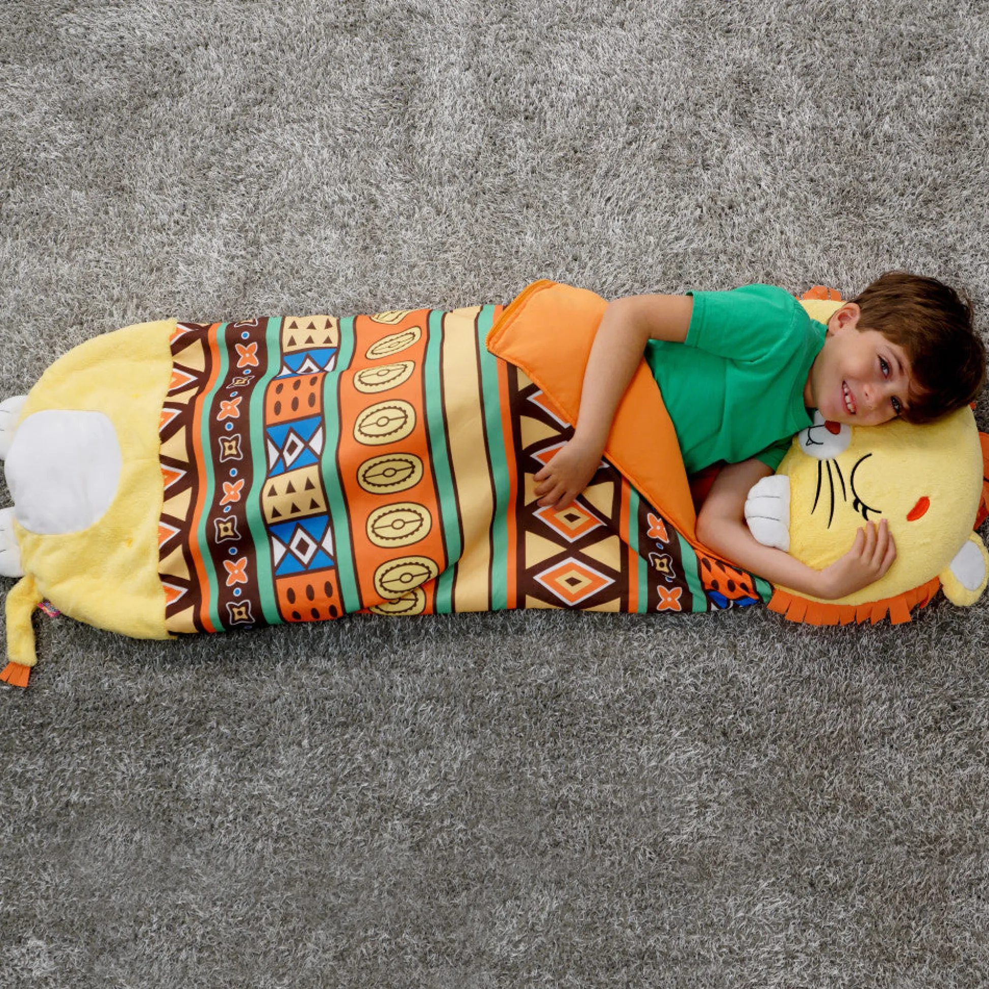 Flat River Group Happy Nappers Lion Lex 66 inch 2-in-1 Plush Pillow & Sleepy Sack - Large* Stuffed Animals|Stuffed Animals & Plush Toys