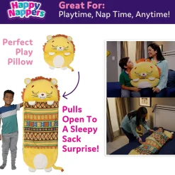 Flat River Group Happy Nappers Lion Lex 54 inch Plush Pillow & Sleepy Sack - Kids 3+* Stuffed Animals|Stuffed Animals & Plush Toys