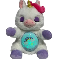 Flat River Group Happy Nappers Lullabrites Sweet Dreams 12 inch Interactive Unicorn - White/Purple* Stuffed Animals|Stuffed Animals & Plush Toys