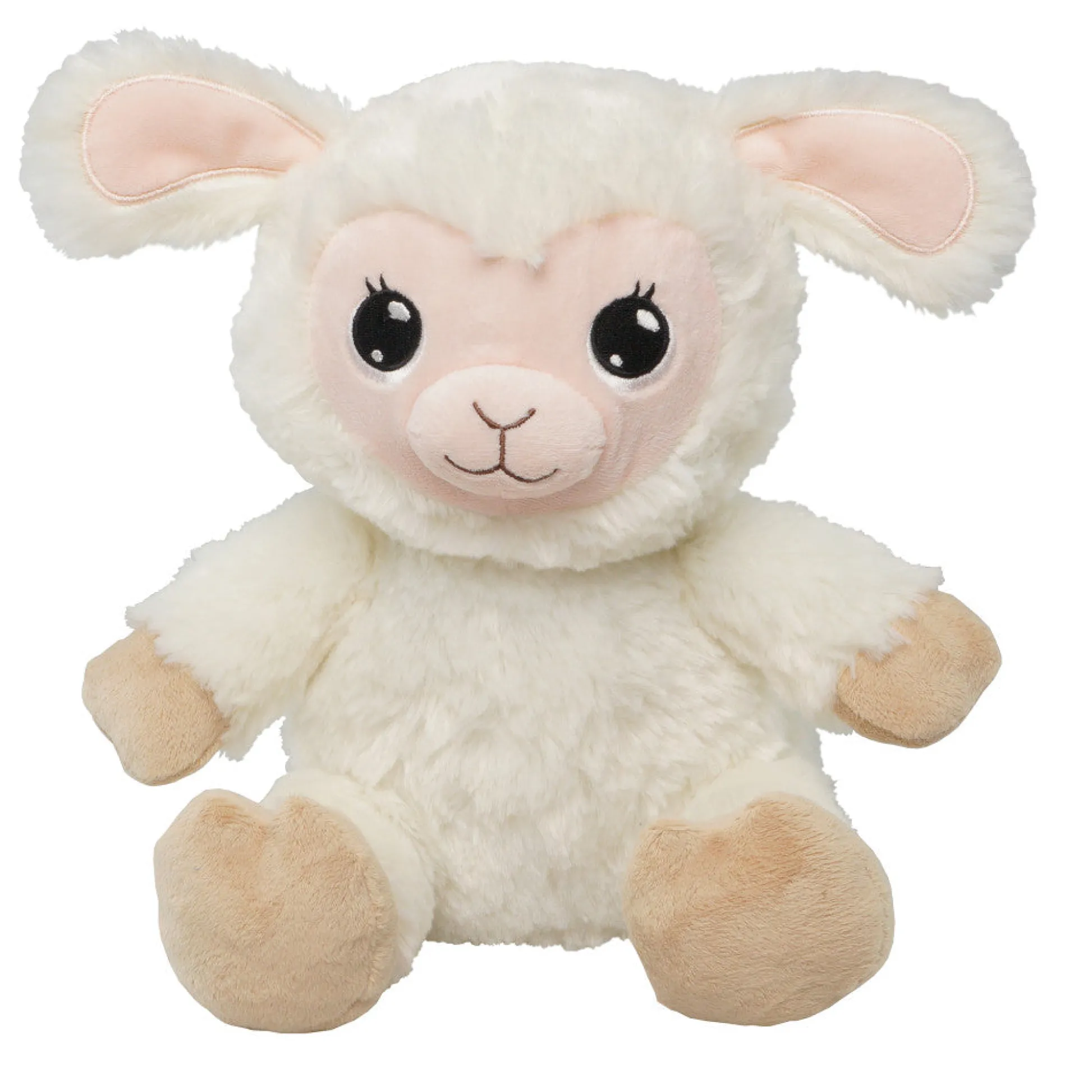 Flat River Group Happy Nappers Lullabrites 11.75 inch Musical Light Up Lamb - Cream & Tan* Social & Emotional Skills|Stuffed Animals
