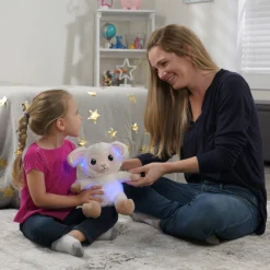 Flat River Group Happy Nappers Lullabrites 11.75 inch Musical Light Up Lamb - Cream & Tan* Social & Emotional Skills|Stuffed Animals