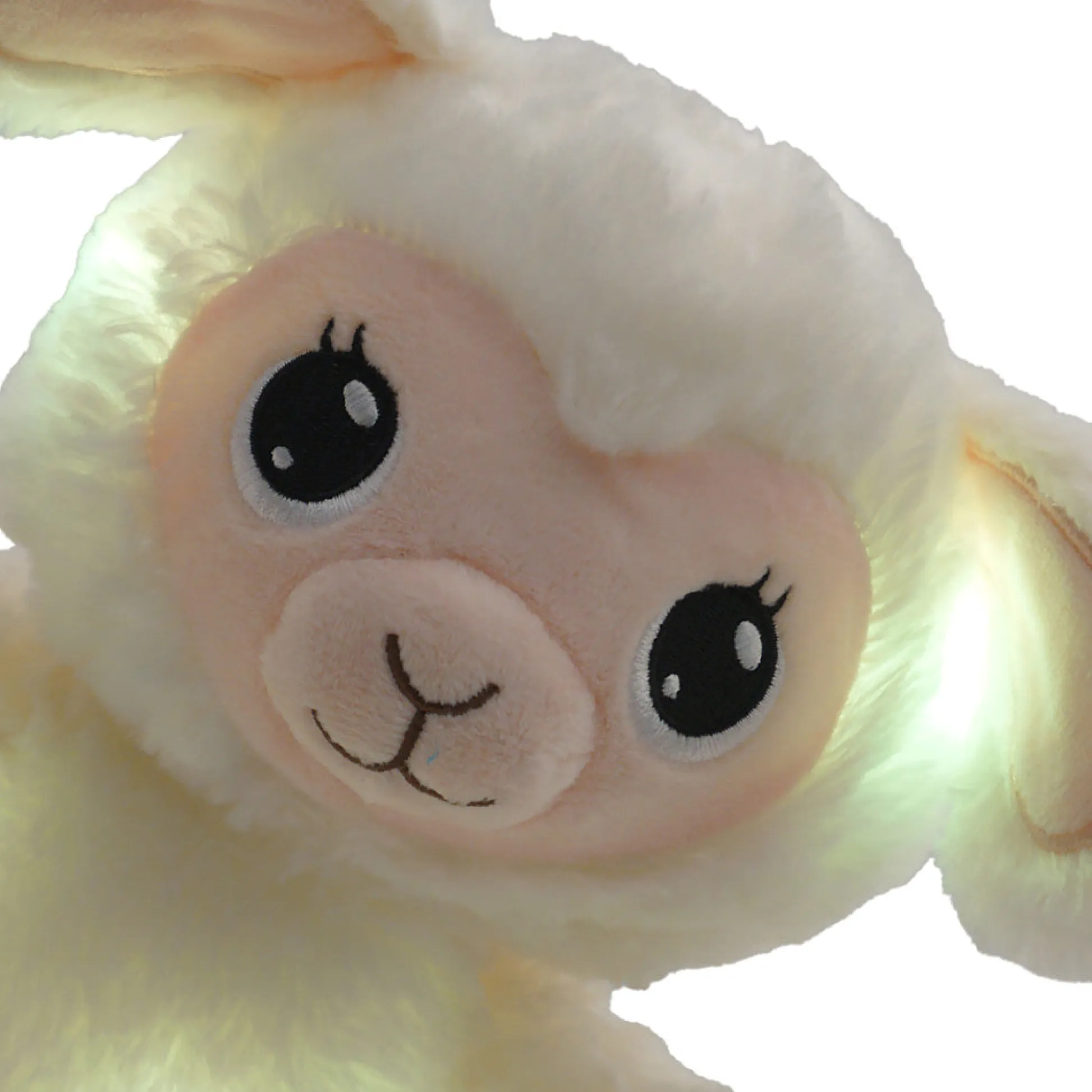 Flat River Group Happy Nappers Lullabrites 11.75 inch Musical Light Up Lamb - Cream & Tan* Social & Emotional Skills|Stuffed Animals