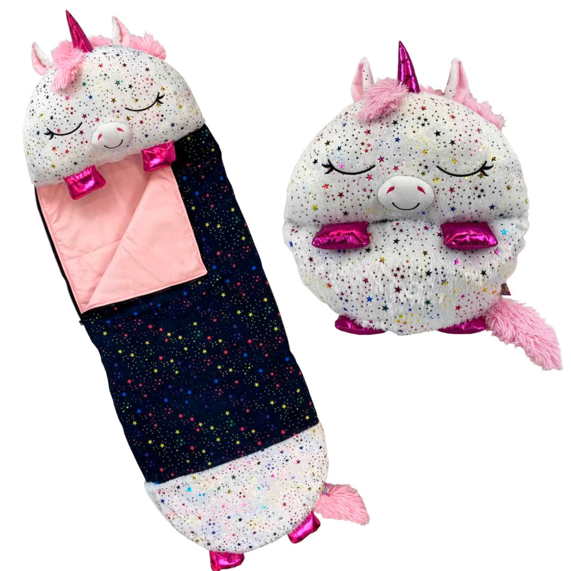 Flat River Group Happy Nappers Shimmer Unicorn Large 66 inch Pillow & Sleepy Sack - Kids 7+* Stuffed Animals|Stuffed Animals & Plush Toys