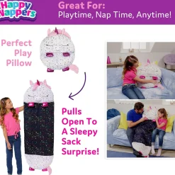 Flat River Group Happy Nappers Shimmer Unicorn Large 66 inch Pillow & Sleepy Sack - Kids 7+* Stuffed Animals|Stuffed Animals & Plush Toys