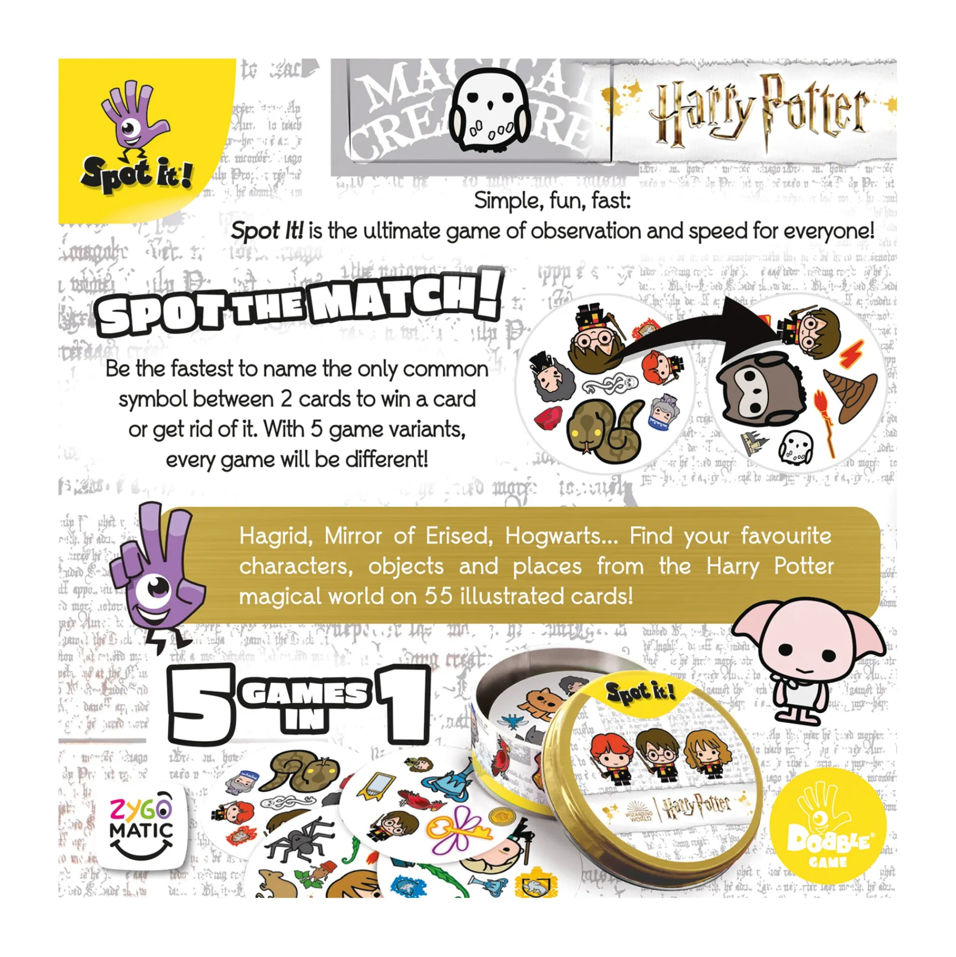 AreYouGame Harry Potter Spot it! Magical Matching Card Game* Card Games