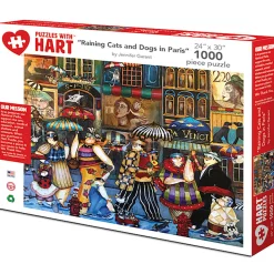 Flat River Group Hart Puzzles Raining Cats and Dogs in Paris Jigsaw Puzzle - 1000 pc* Puzzles
