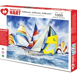 Flat River Group Hart Puzzles Sailboats by Kathleen Parr McKenna - 1000 pc* Puzzles