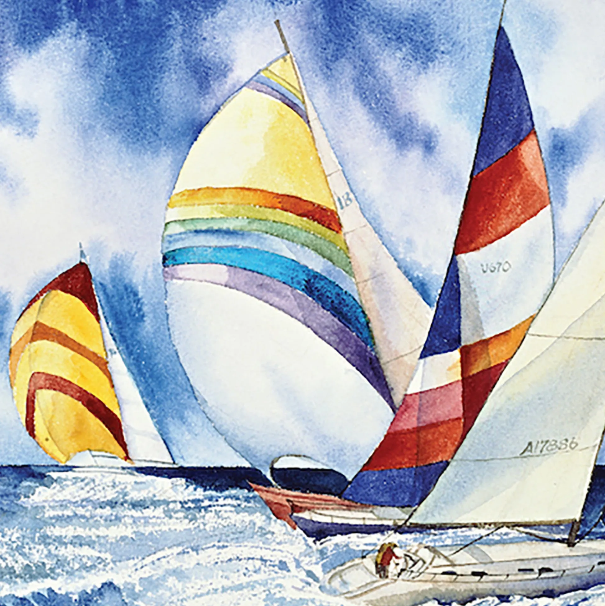 Flat River Group Hart Puzzles Sailboats by Kathleen Parr McKenna - 1000 pc* Puzzles