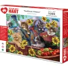 Flat River Group Hart Puzzles Sunflower Kittens 1000 pc Jigsaw Puzzle by Bob Giordano* Puzzles