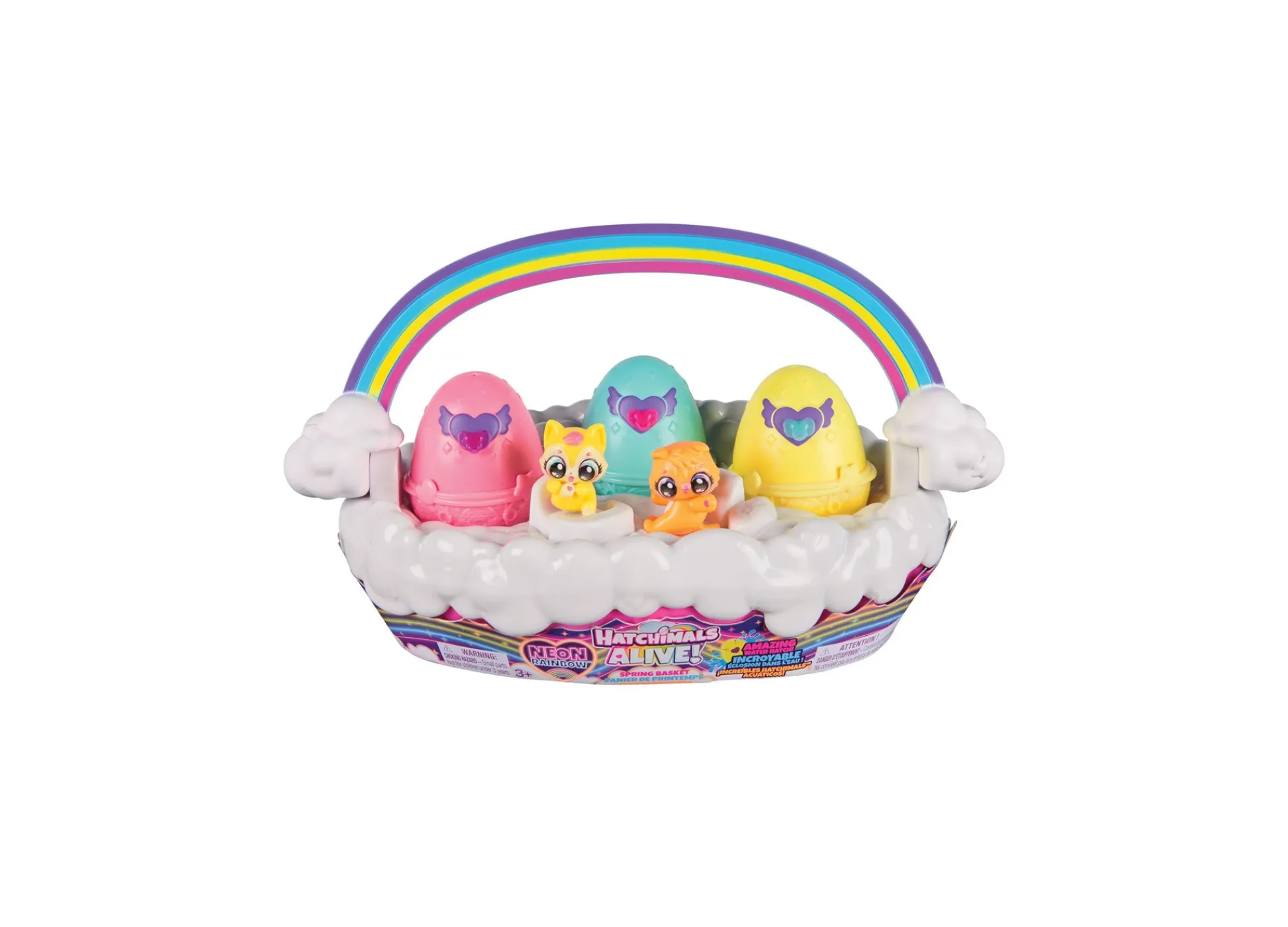 Macy's - Supplier Hatchimals Alive Neon Rainbow Spring Basket Interactive Playset* Interactive Dolls & Pets|Stuffed Animals & Plush Toys