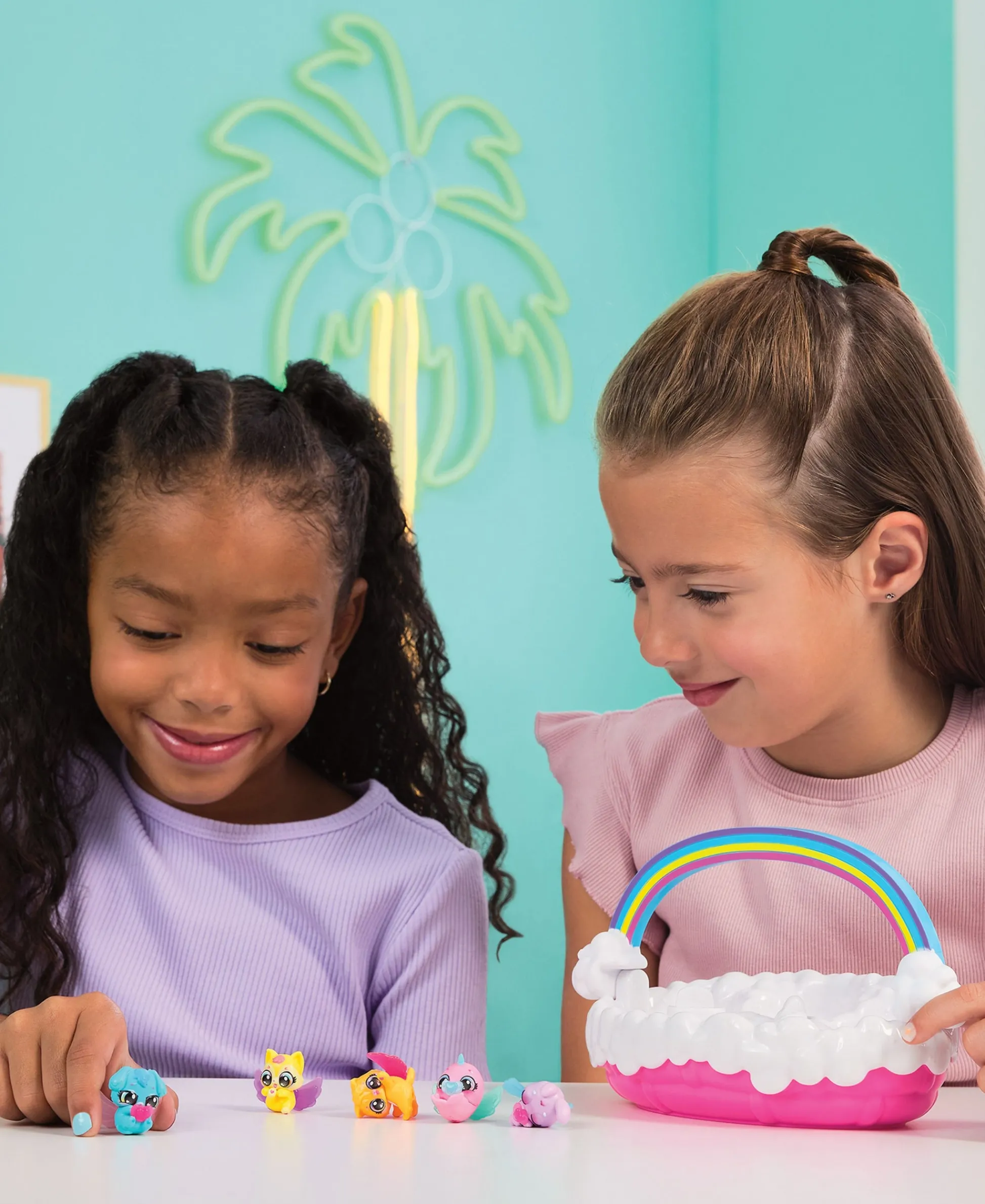Macy's - Supplier Hatchimals Alive Neon Rainbow Spring Basket Interactive Playset* Interactive Dolls & Pets|Stuffed Animals & Plush Toys