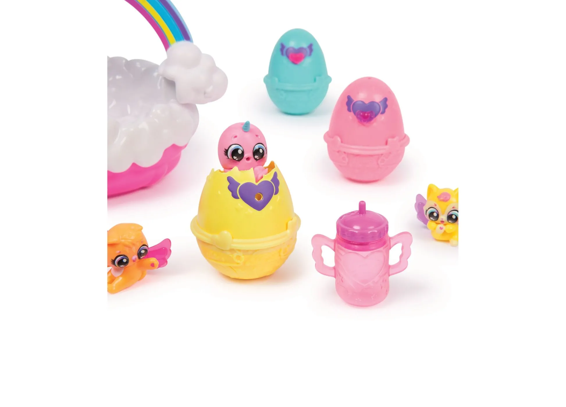 Macy's - Supplier Hatchimals Alive Neon Rainbow Spring Basket Interactive Playset* Interactive Dolls & Pets|Stuffed Animals & Plush Toys