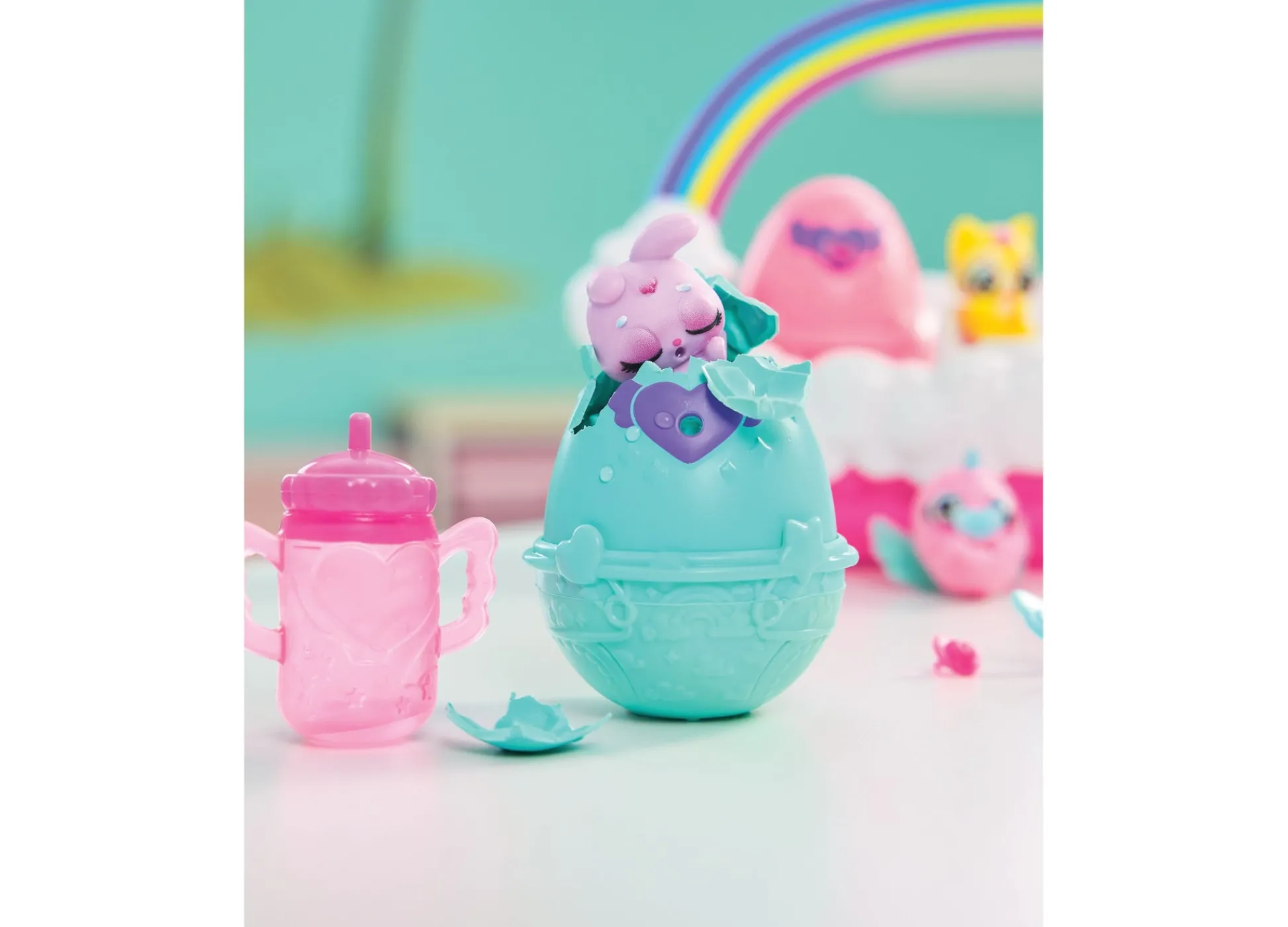 Macy's - Supplier Hatchimals Alive Neon Rainbow Spring Basket Interactive Playset* Interactive Dolls & Pets|Stuffed Animals & Plush Toys