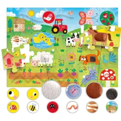 Educators Resource Headu Montessori Farm Animals Tactile Puzzle - 21 pc* Puzzles