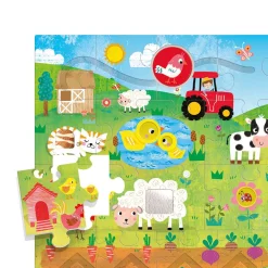 Educators Resource Headu Montessori Farm Animals Tactile Puzzle - 21 pc* Puzzles