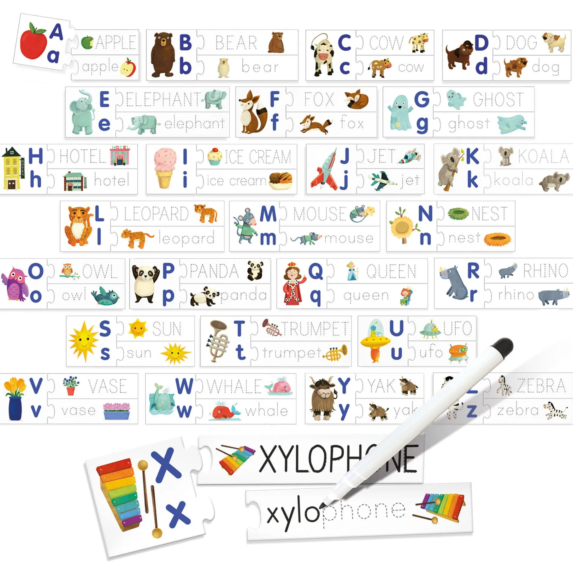 Educators Resource Headu Read & Write Puzzles - Alphabet & Writing Skills for Kids* Puzzles|Preschool Education Toys & Activities