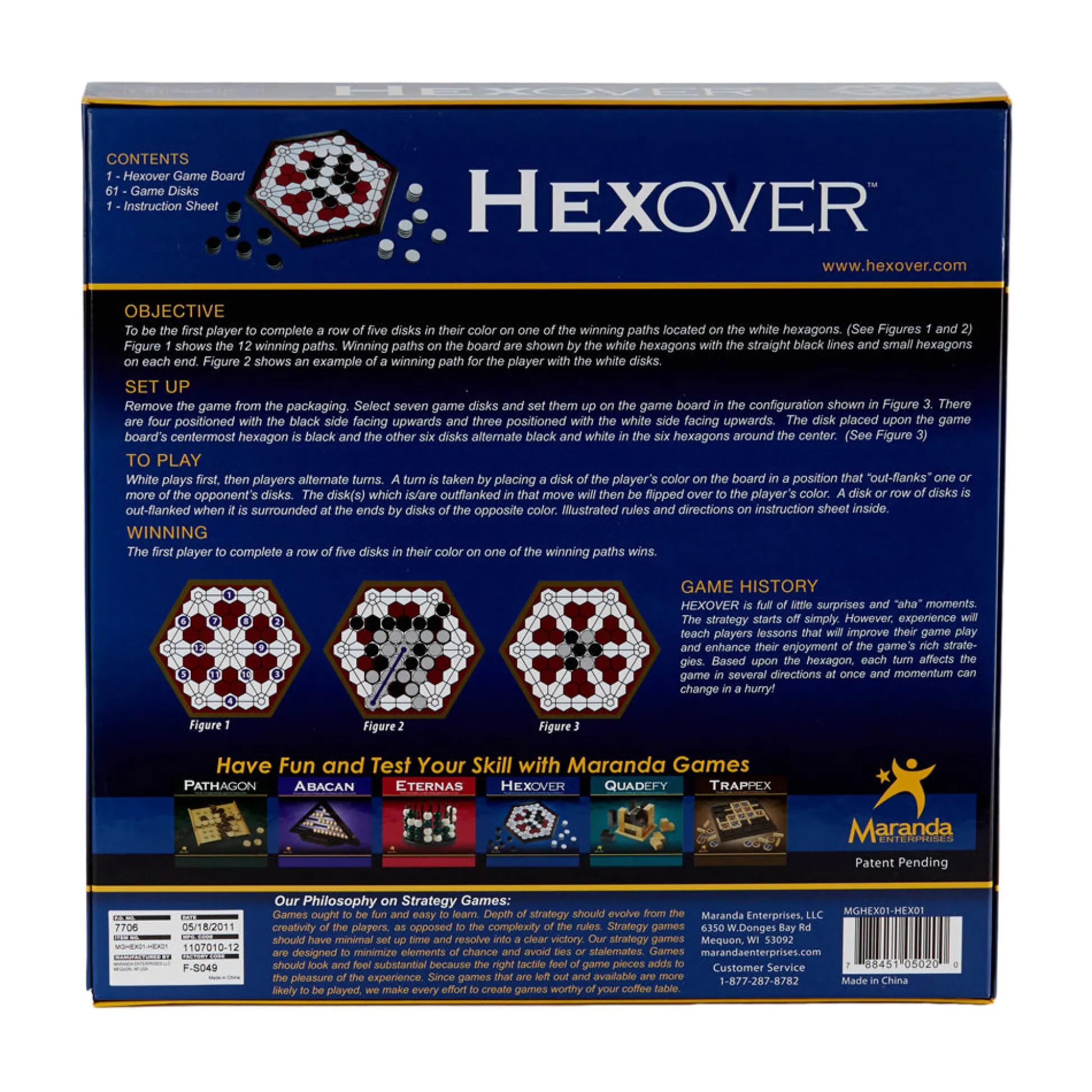 AreYouGame HEXOVER Strategy Board Game with Reversible Disks* Board Games|Role-Playing Games